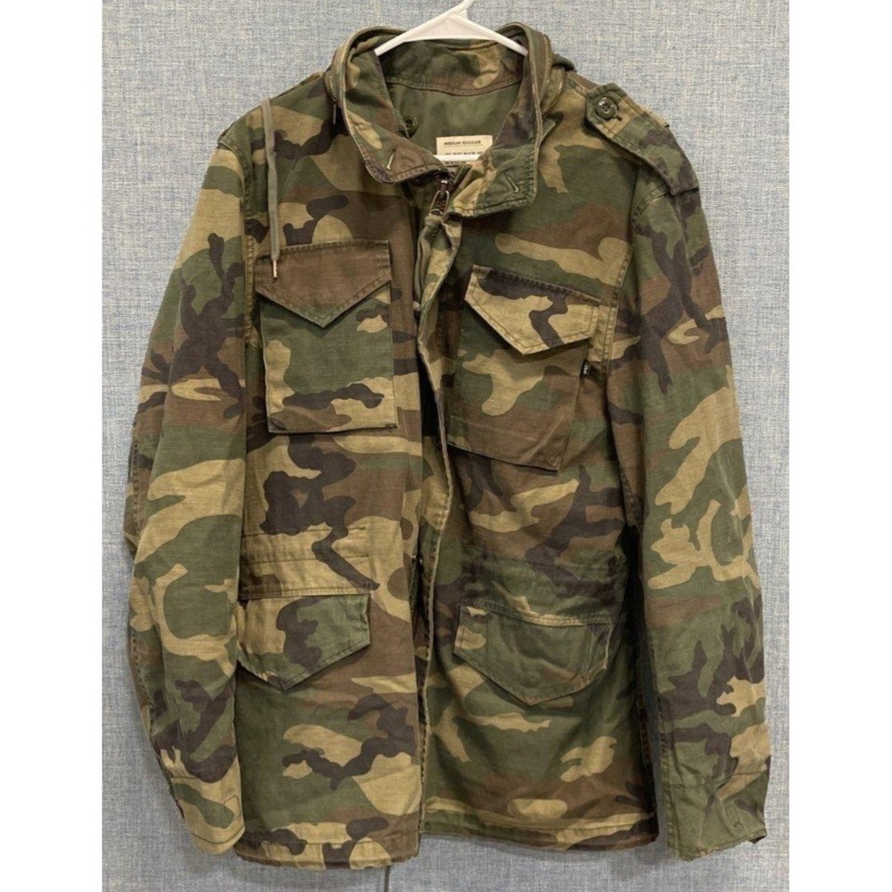 Alpha Industries M-65 Field Coat Mens Medium Camo Excellent Dragon World Tour